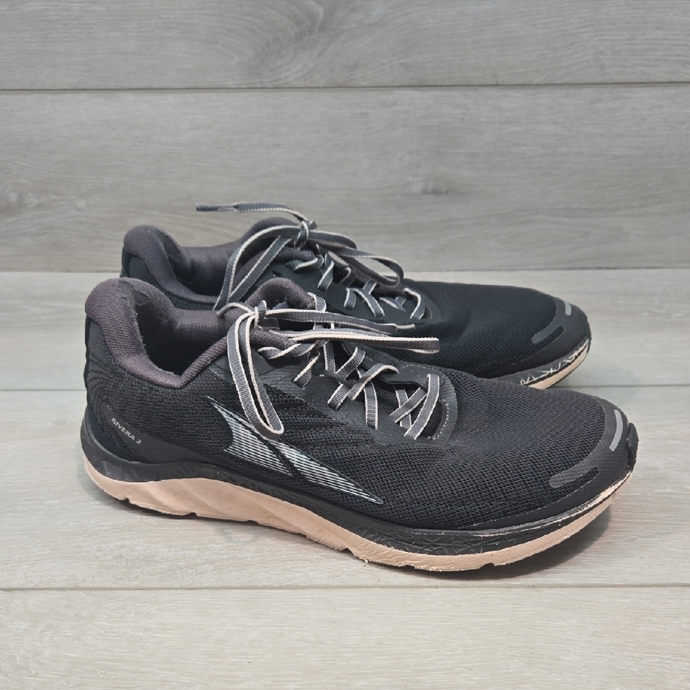 Altra Women Rivera 2 Athletic Black Running Shoes Sneakers Sz 9